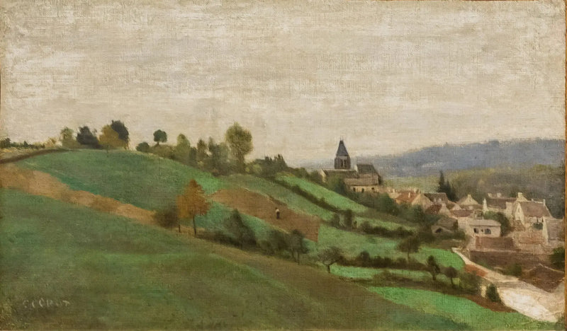 Het dorp Presles, nabij Beaumont-sur-Oise - Jean-Baptiste Camille Corot