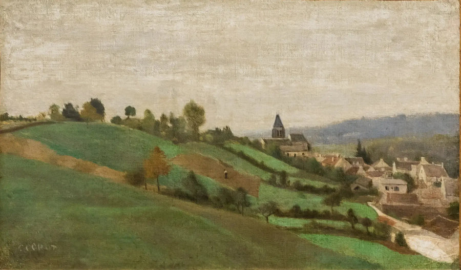 Het dorp Presles, nabij Beaumont-sur-Oise - Jean-Baptiste Camille Corot