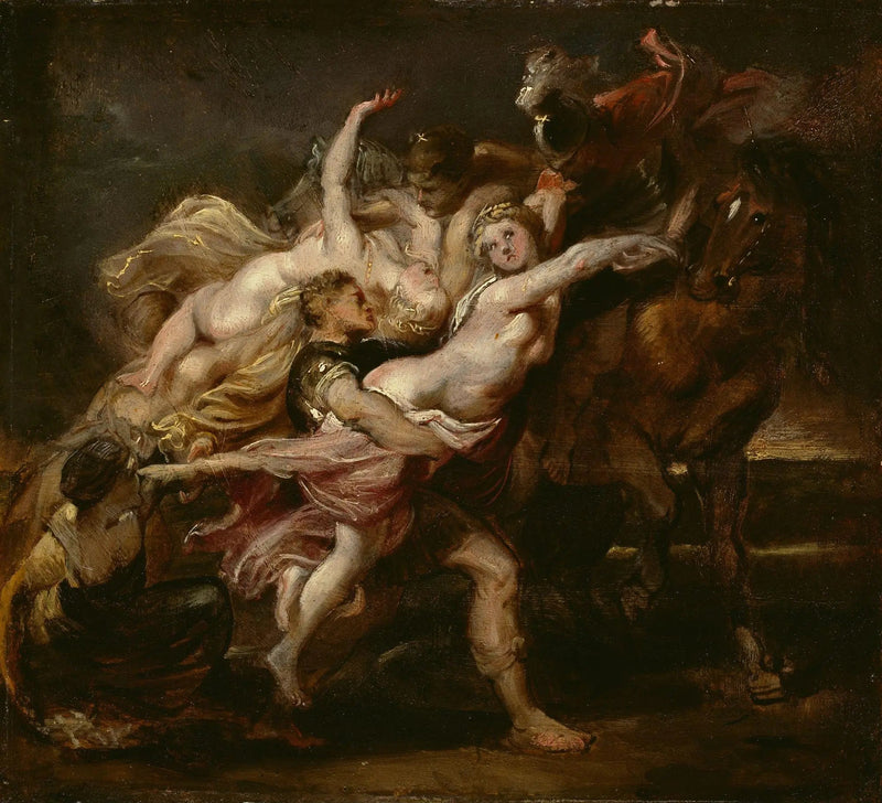 De verkrachting van de meisjes van Levkippos - Peter Paul Rubens