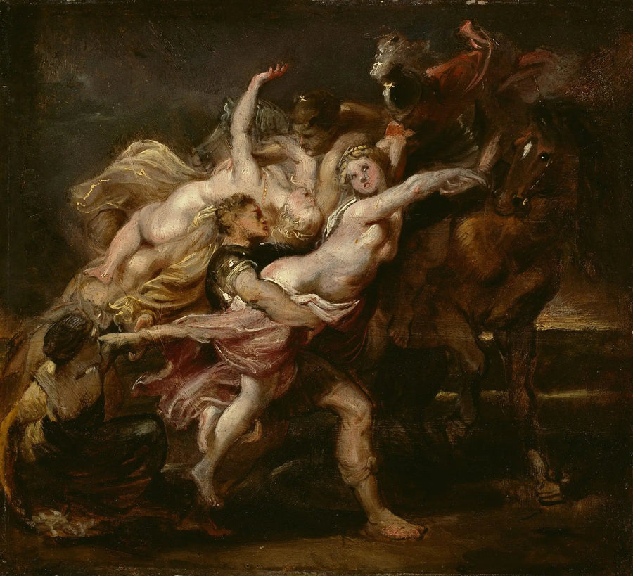 De verkrachting van de meisjes van Levkippos - Peter Paul Rubens