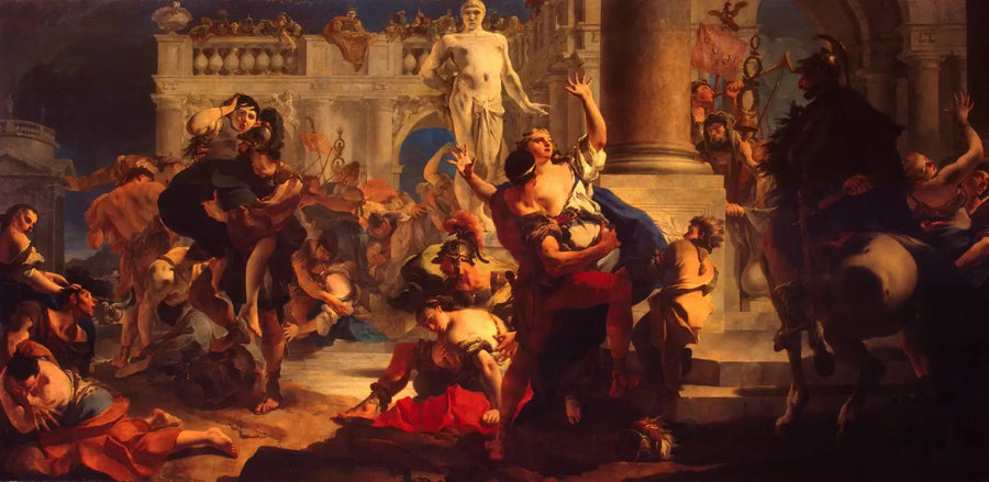 De verkrachting van de Sabijnen - Giovanni Battista Tiepolo