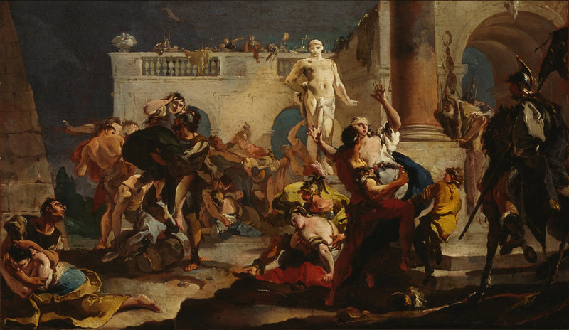 De verkrachting van de Sabijnen - Giovanni Battista Tiepolo