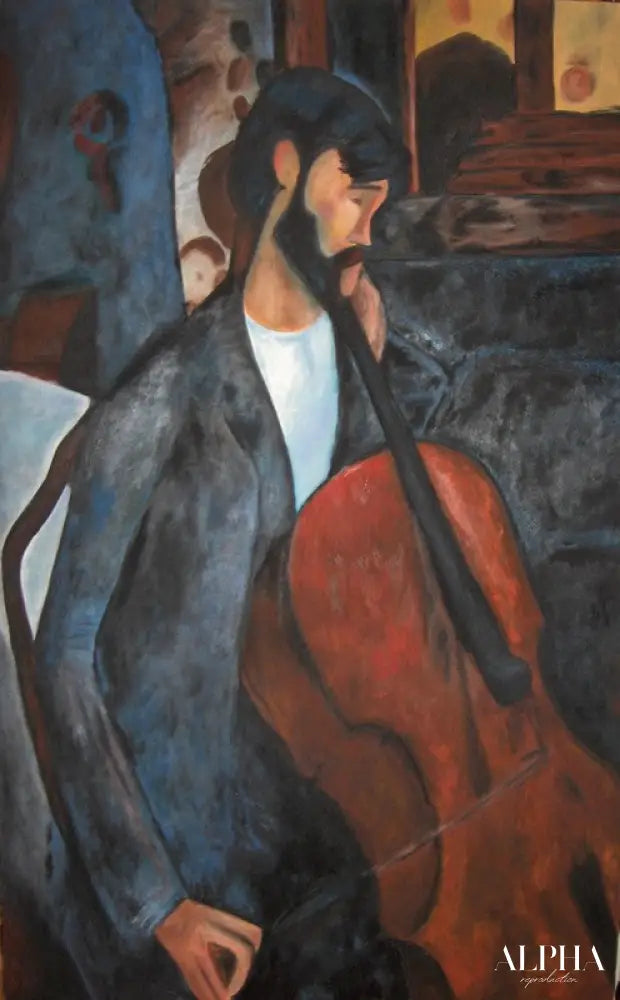 Le violoncelliste - Amedeo Modigliani - Reproductions de tableaux et peintures haut de gamme