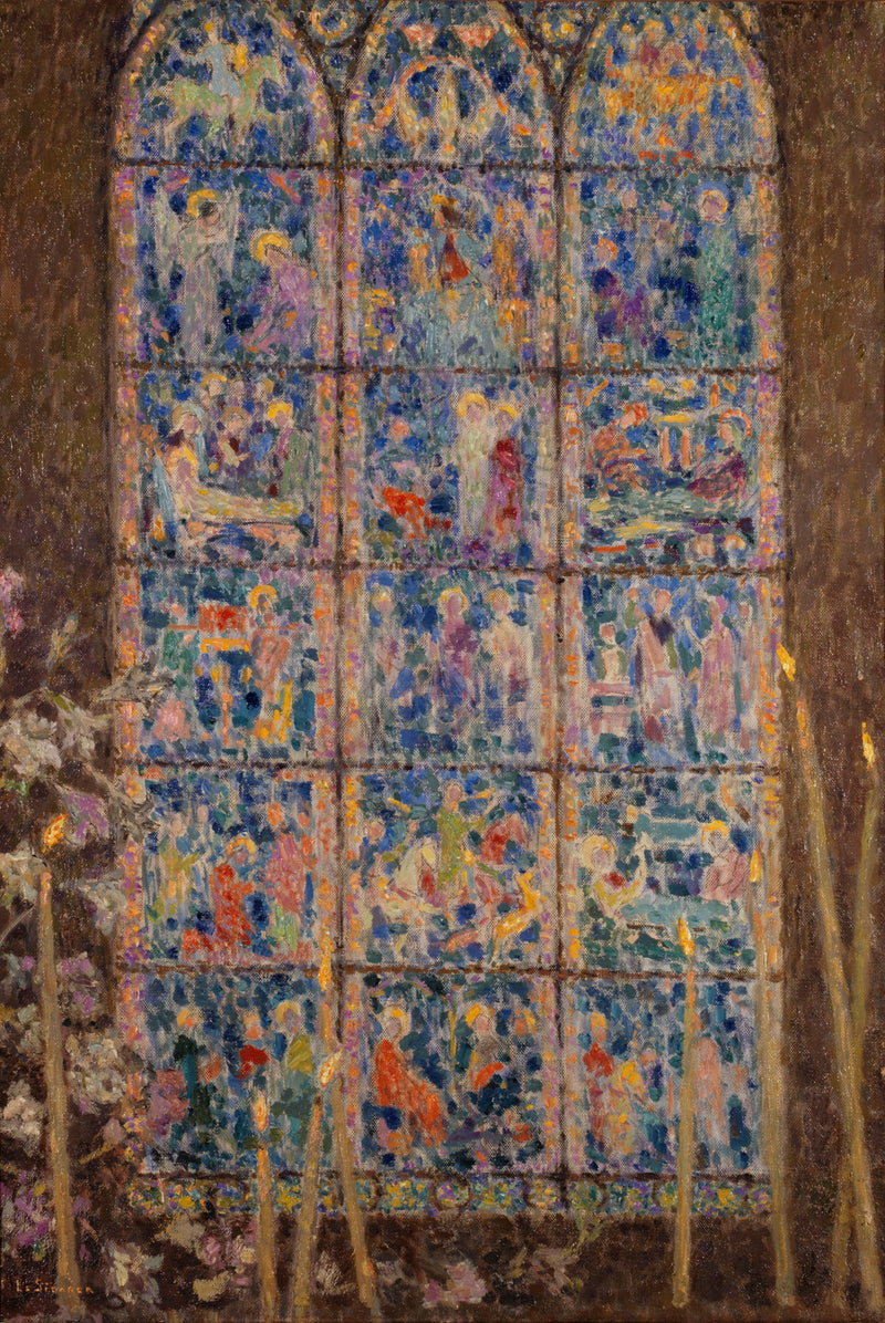 Het glas-in-loodraam, Chartres - Henri Le Sidaner