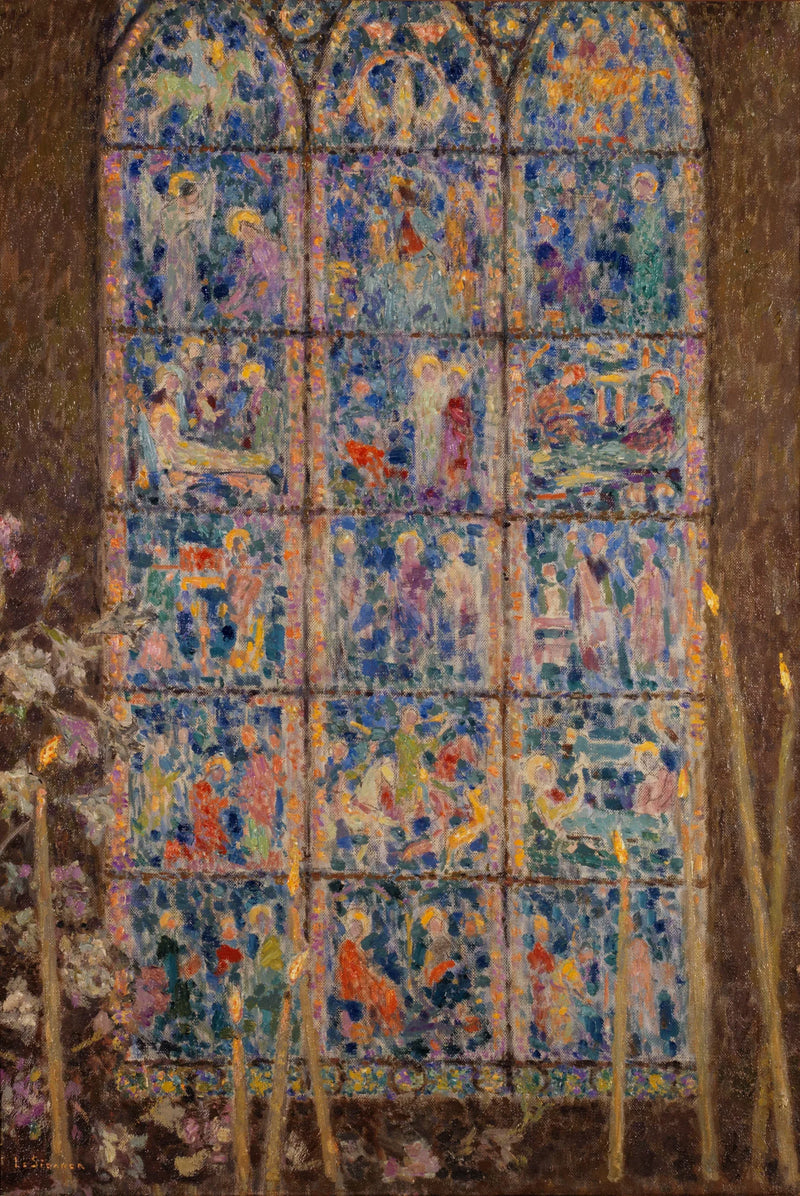 Het glas-in-loodraam, Chartres - Henri Le Sidaner