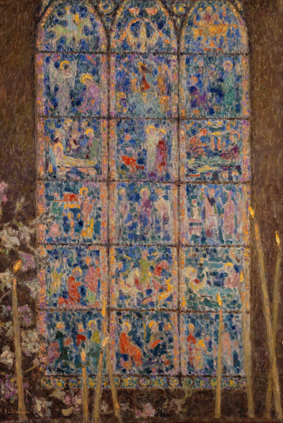 Het glas-in-loodraam, Chartres - Henri Le Sidaner