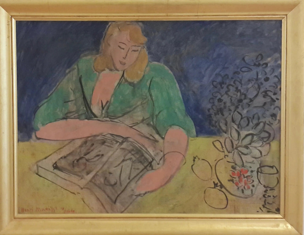 Lectrice à la table jaune - Henri Matisse image 1 reproduction d’œuvre d’art à l’huile