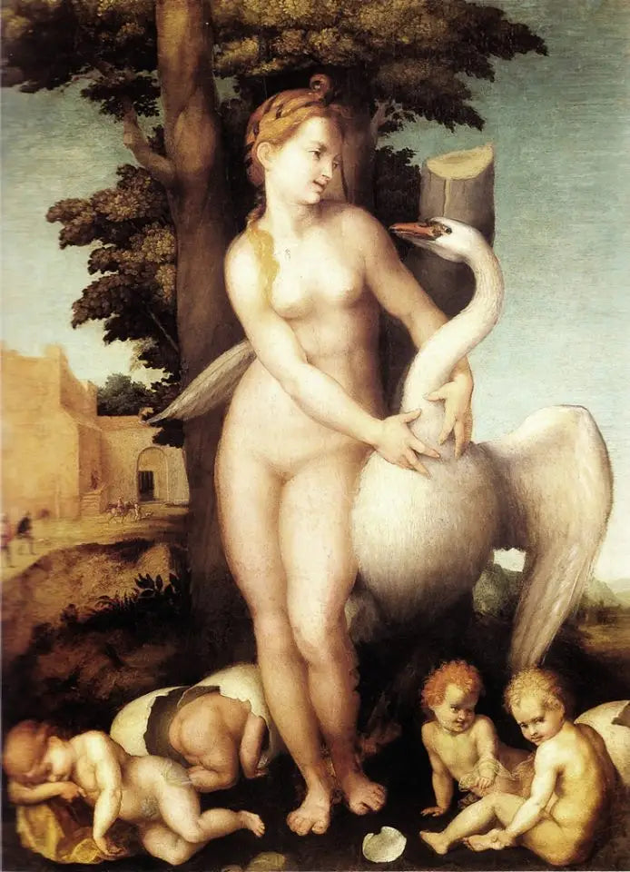 Léda en de zwaan - Andrea del Sarto