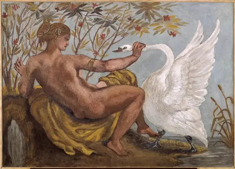 Leda en de Zwaan - Eugène Delacroix