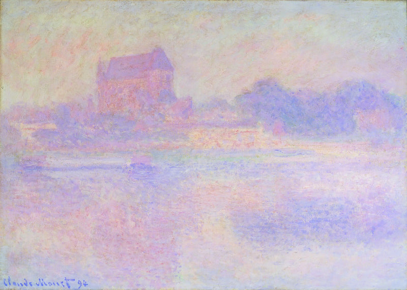 De kerk van Vernon, mist - Claude Monet