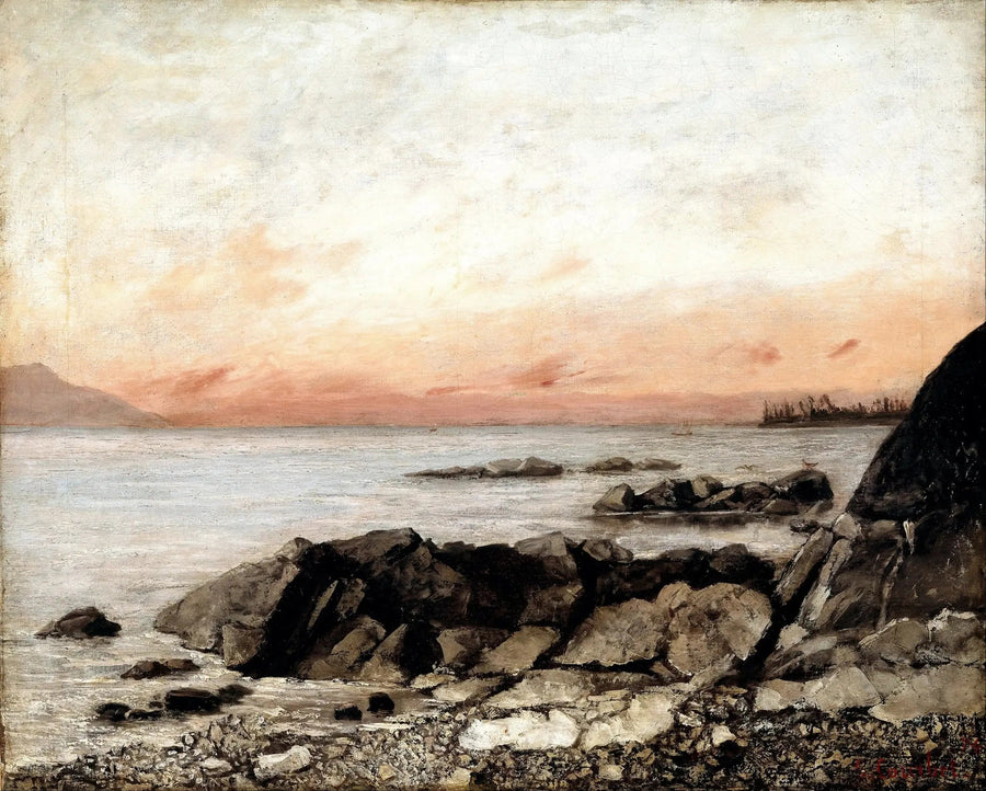 Léman bij zonsondergang - Gustave Courbet