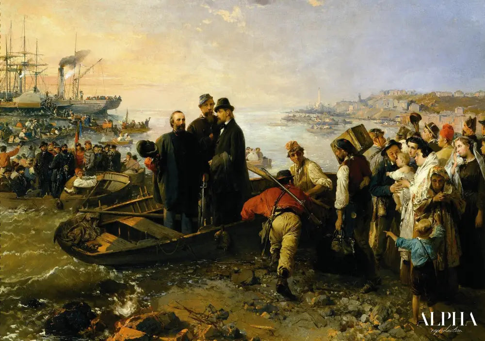 L’embarquement des milliers de Quarto - Gerolamo Induno Reproductions de tableaux à la peinture à l’huile