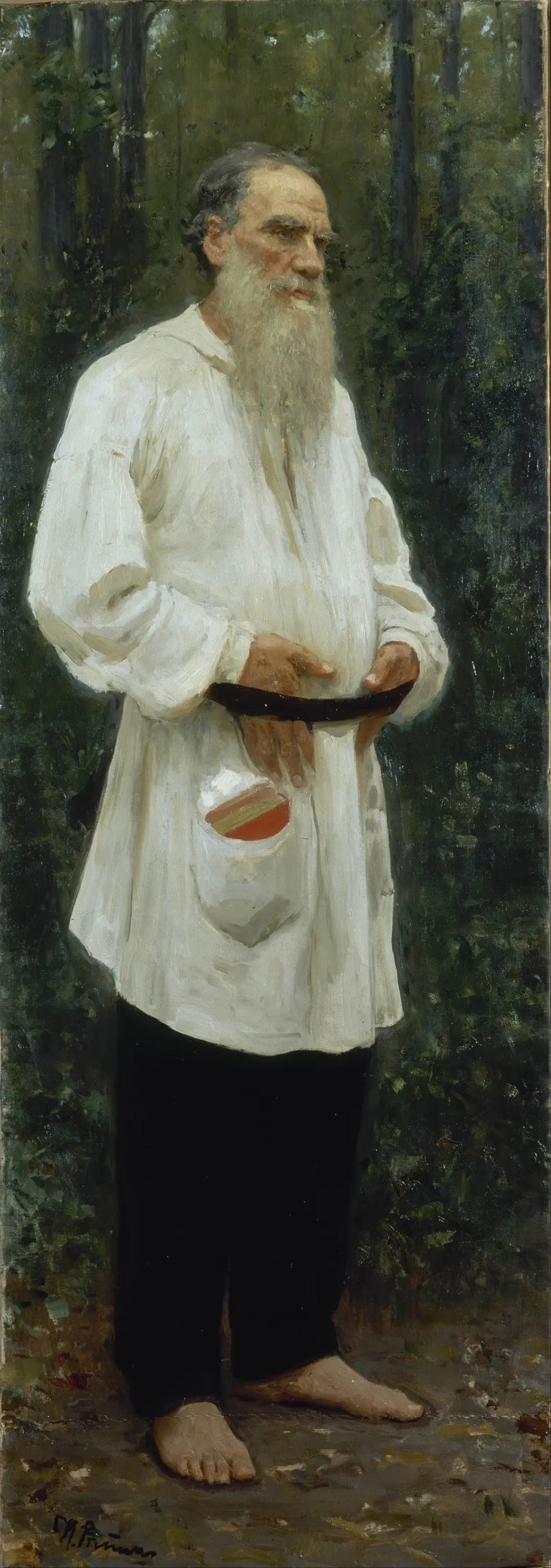 Léon Tolstoï blote voeten - Ilya Repin