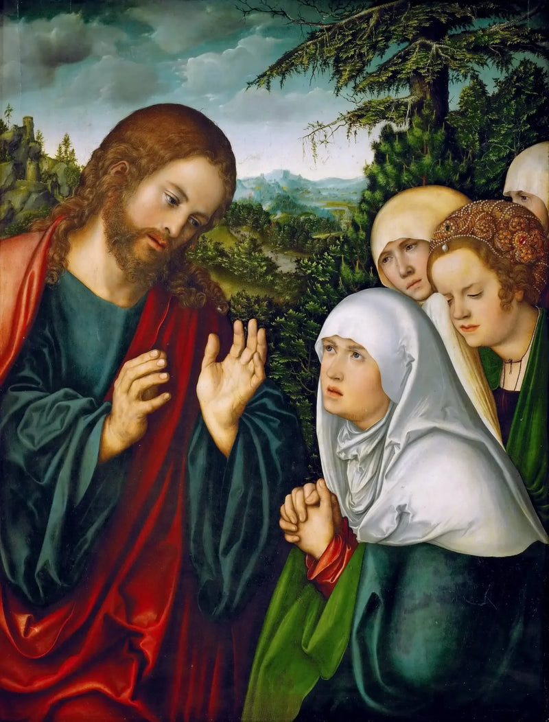 De afscheid van Christus van zijn moeder - Lucas Cranach de Oudere