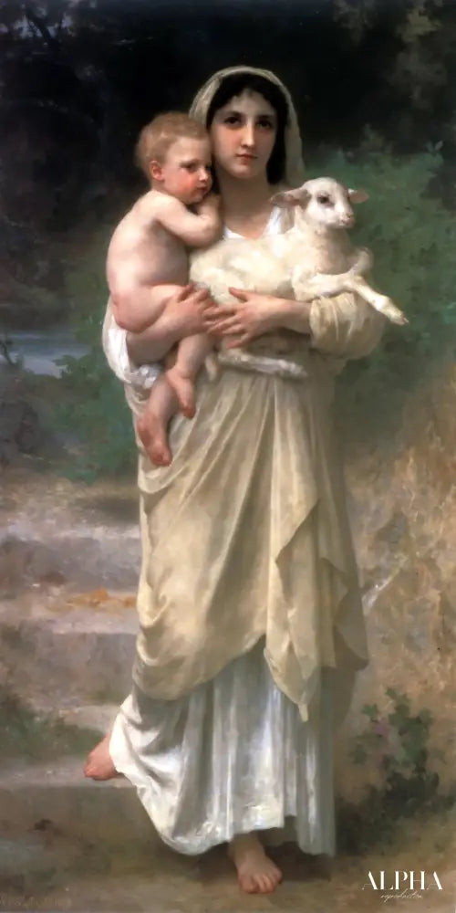 Les Agneaux - William Bouguereau - Reproductions de tableaux et peintures haut de gamme