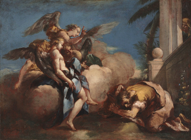 De engelen die aan Abraham verschijnen - Francesco Guardi