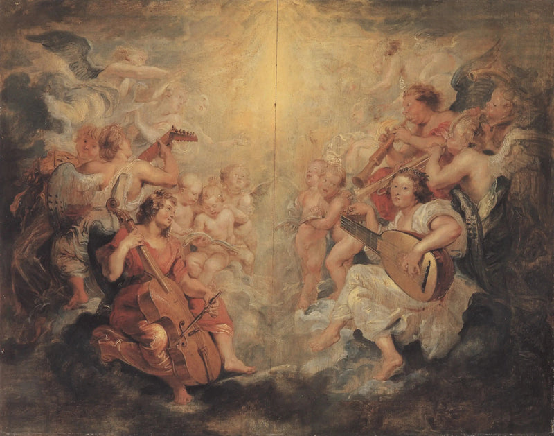 De engelen van de muziek - Peter Paul Rubens