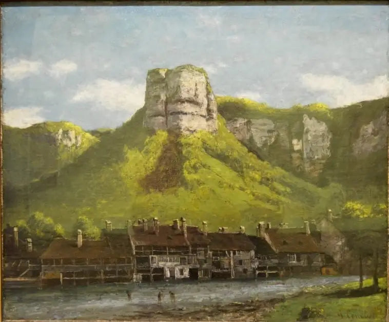 De Tréfilerie-Ateliers van de Loue, nabij Ornans - Gustave Courbet
