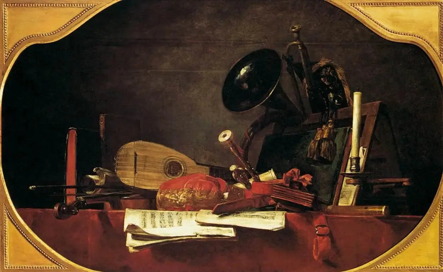 De attributen van de muziek - Jean Simeón Chardin
