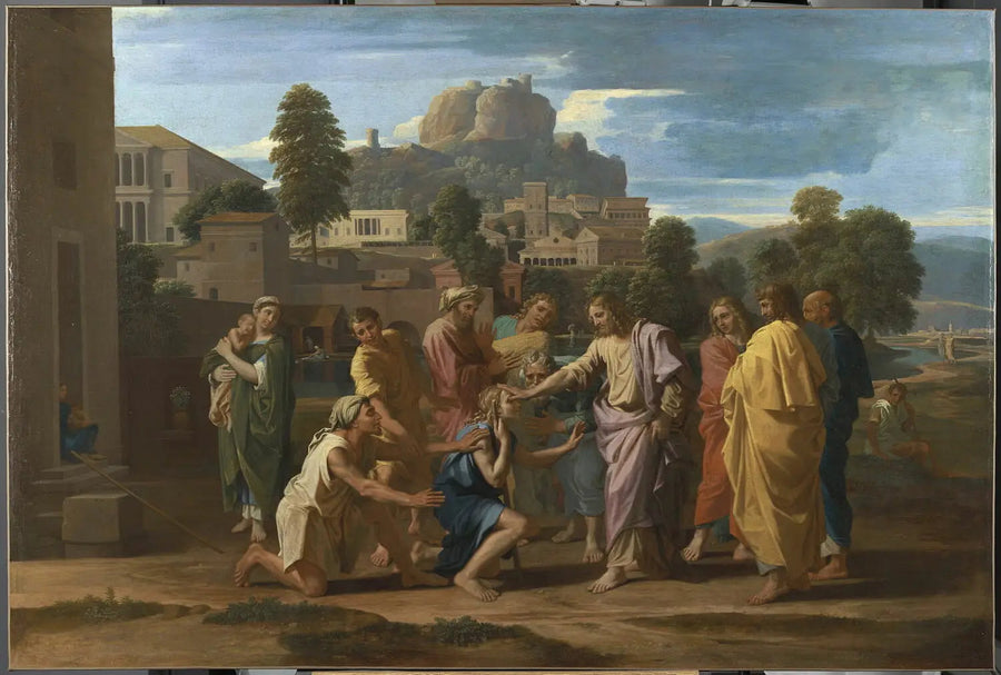 De blinden van Jericho - Nicolas Poussin
