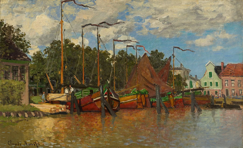 De boten in Zaandam - Claude Monet