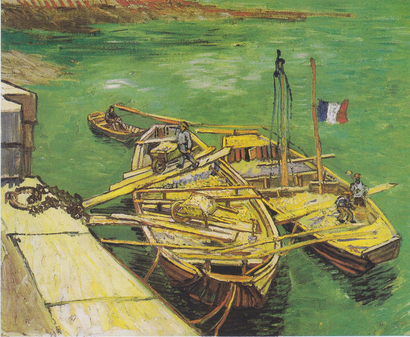 De aangemeerde boten - Vincent van Gogh