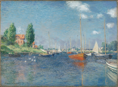 Reproduction du tableau « Les bateaux rouges, Argenteuil - Claude Monet » par Alpha Reproduction en peinture à l’huile