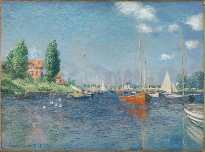De rode boten, Argenteuil - Claude Monet