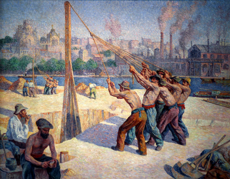 De paalrammers - Maximilien Luce
