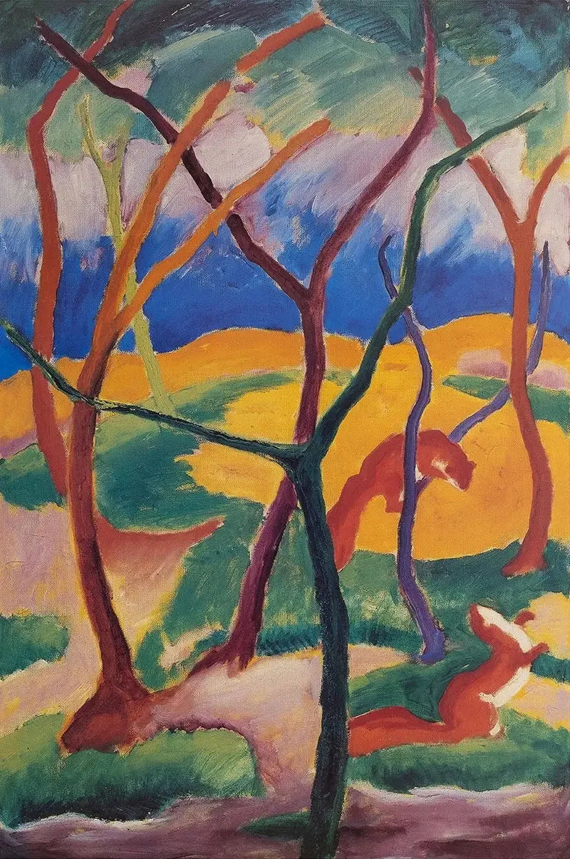 De wezels spelen - Franz Marc