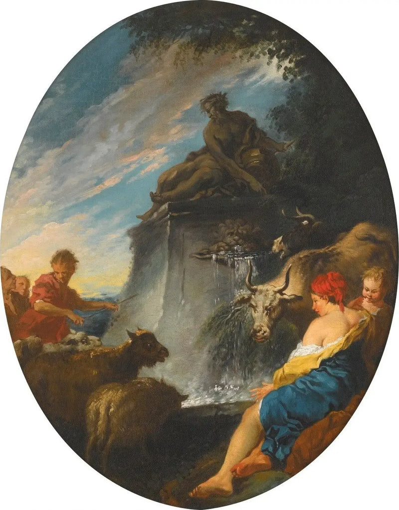 De herders bij de fontein - François Boucher