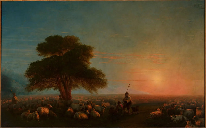 De herders met een kudde schapen. - Ivan Aïvazovski

Source:
Les bergers avec un troupeau de moutons. - Ivan Aïvazovski