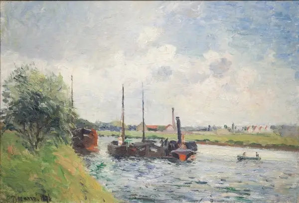 De Oever van de Oise, Bij Pontoise - Camille Pissarro