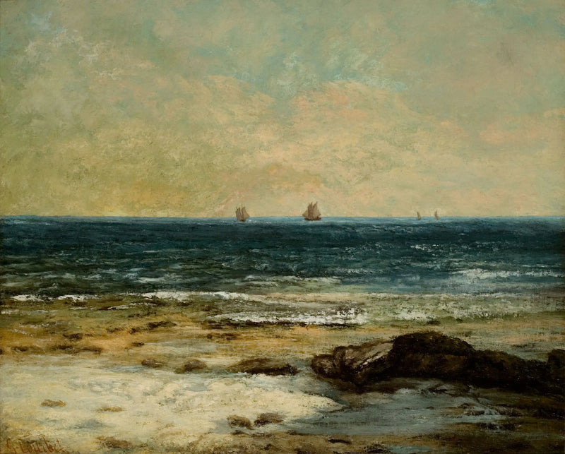 De randen van de zee bij Palavas - Gustave Courbet