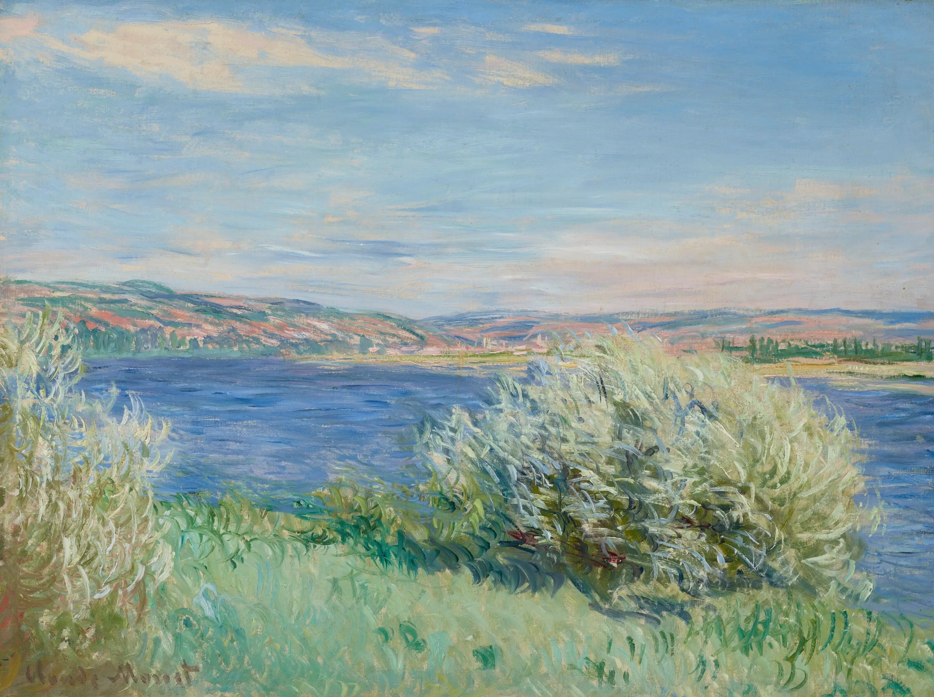 Reproduction du tableau « Les bords de la Seine près de Vétheuil - Claude Monet » par Alpha Reproduction en peinture à l’huile