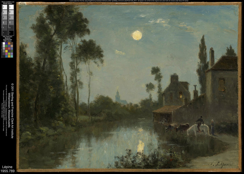 De oevers van de Somme. Maanlicht-effect - Stanislas Lépine