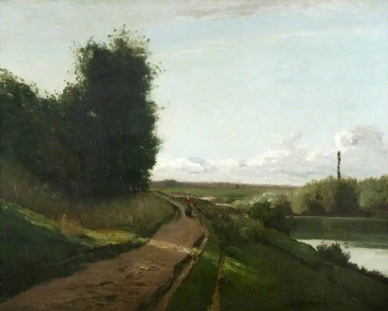 De oevers van de Marne - Camille Pissarro
