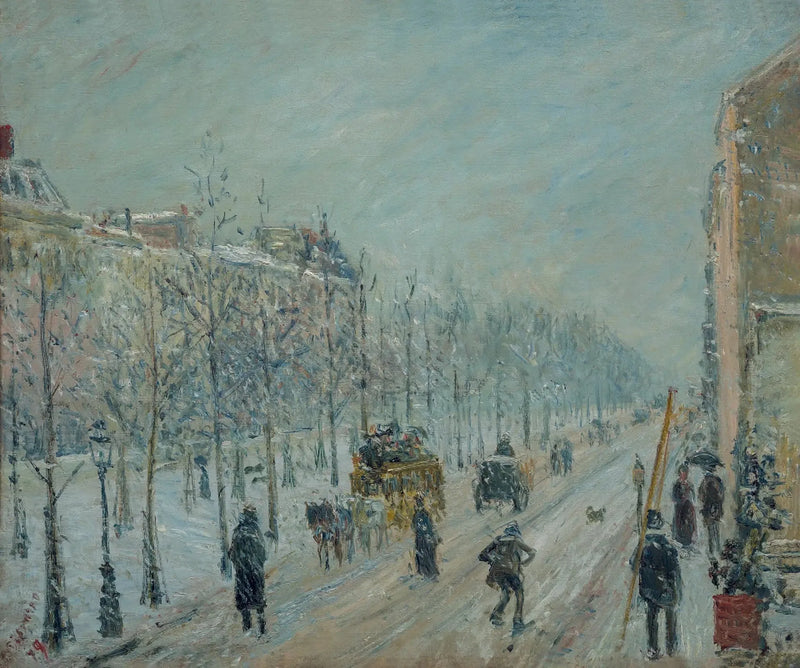 De buitenboulevards. Sneeuweffect - Camille Pissarro