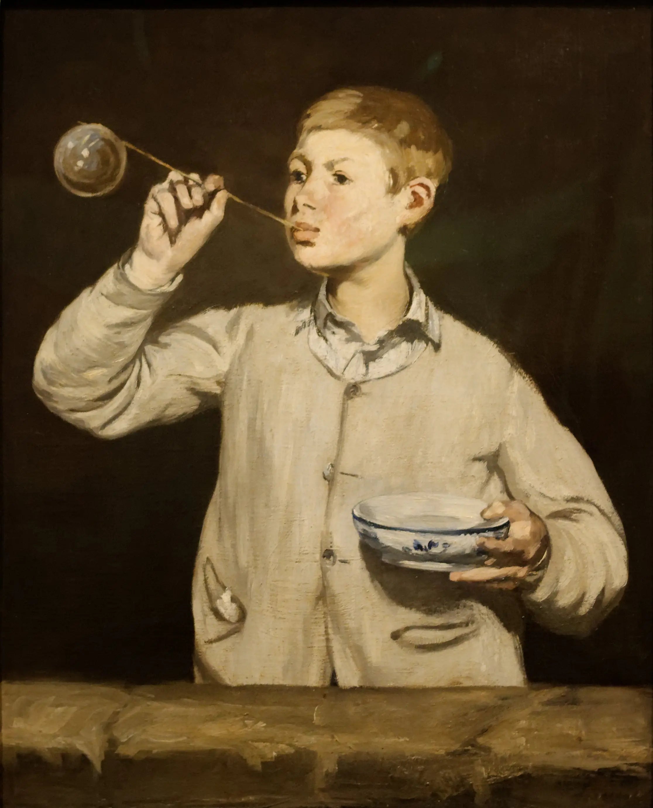 Les Bulles de savon - Édouard Manet image 1 copie de tableau peinte à la main