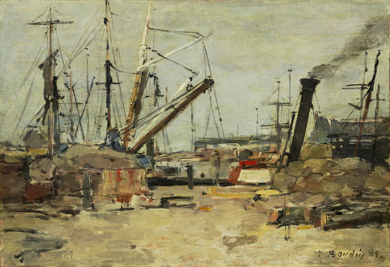 De vissersboten - Eugène Boudin
