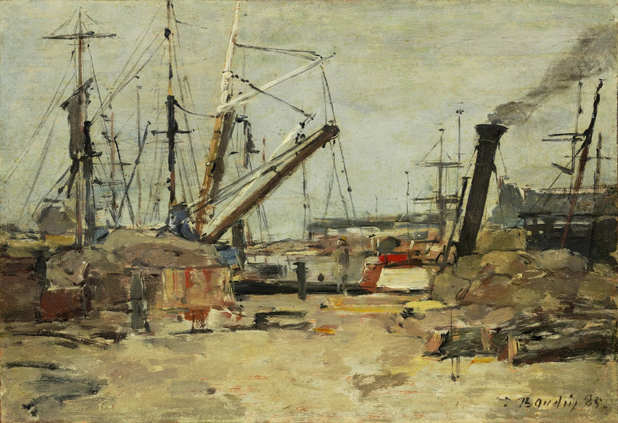 De vissersboten - Eugène Boudin