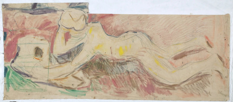 De Zoekers: jongen die op zijn buik ligt - Edvard Munch