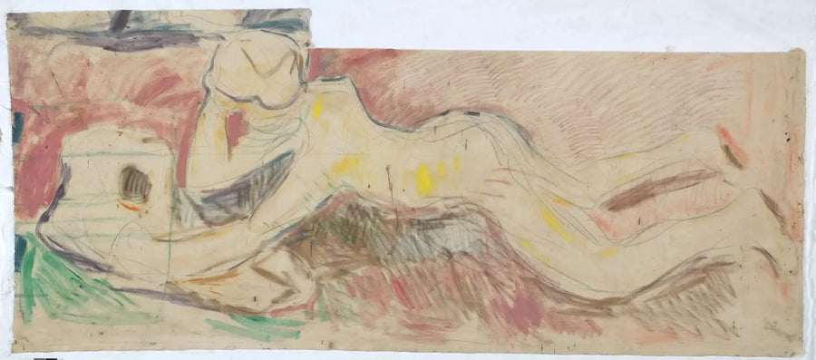 De Zoekers: jongen die op zijn buik ligt - Edvard Munch