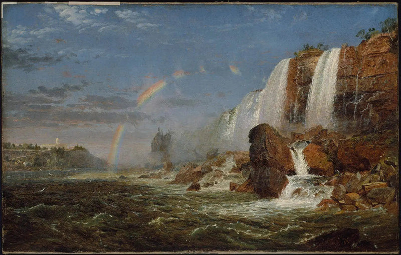 De watervallen van de Niagara vanaf de voet van Goat Island - Jasper Francis Cropsey