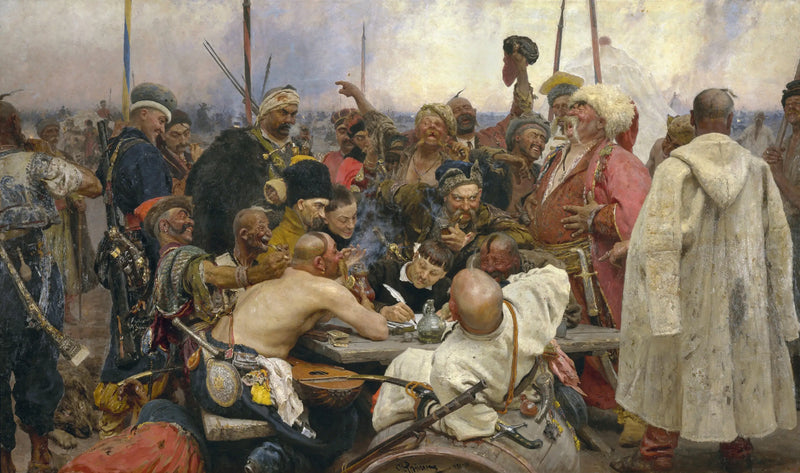 De Zaporozja Cossacks schrijven een brief aan de Sultan van Turkije - Ilya Repin