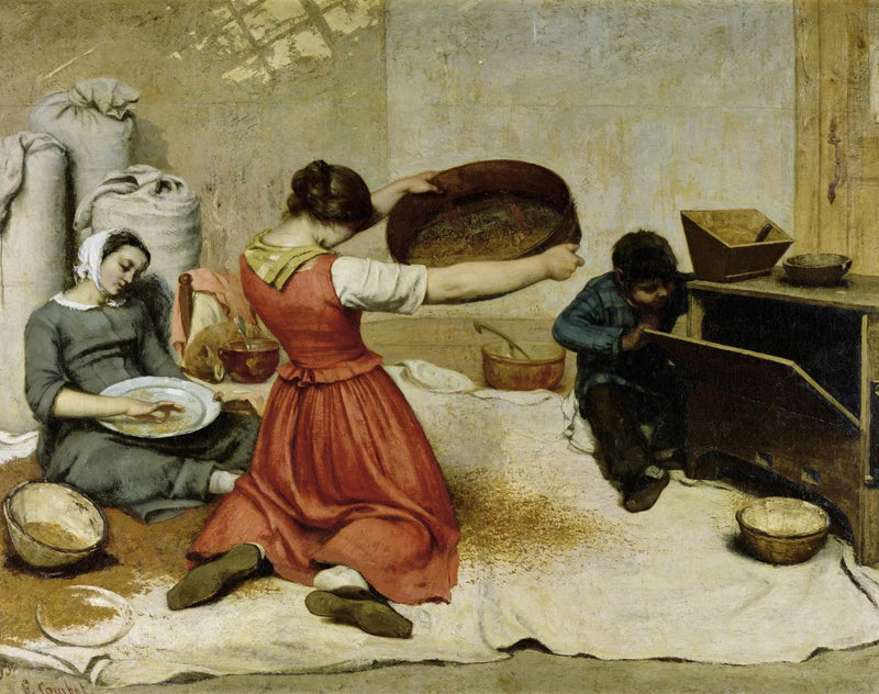 De Tarwezeefmachines - Gustave Courbet