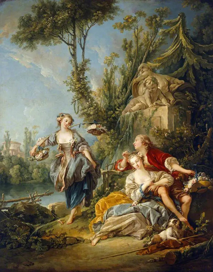 De bloemplukkers - François Boucher