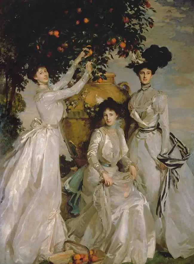 De dames Alexandra, Mary en Theo Acheson - John Singer Sargent