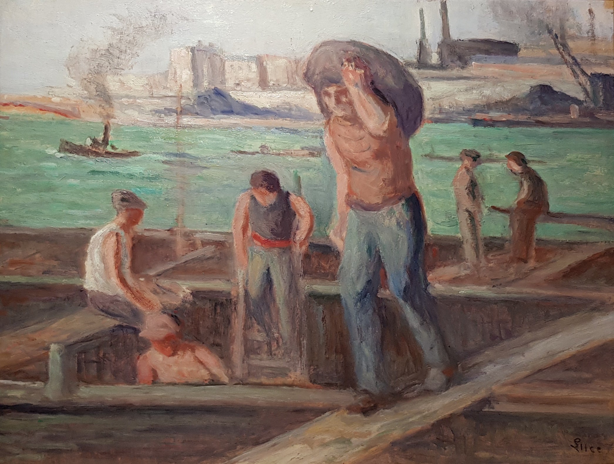 Les débardeurs - Maximilien Luce - Alpha Reproduction