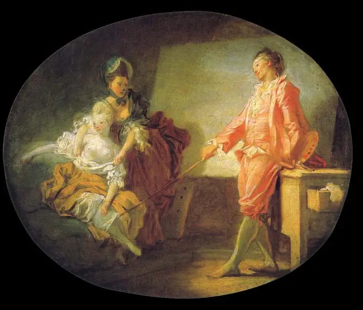 De Beginnings van het model - Jean-Honoré Fragonard